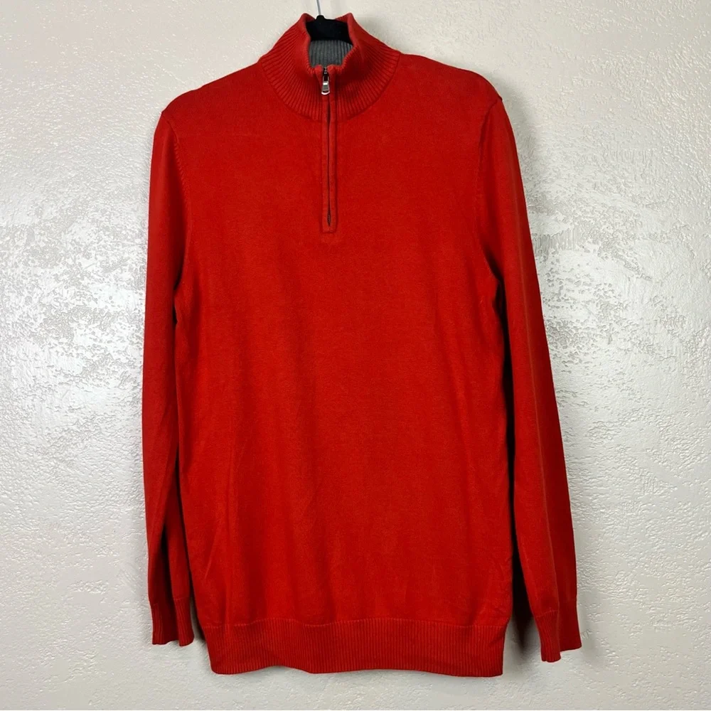 5 for $30 Old Navy Sweatshirt Sweater Pullover Quarter Zip Red Mens‎ Size M